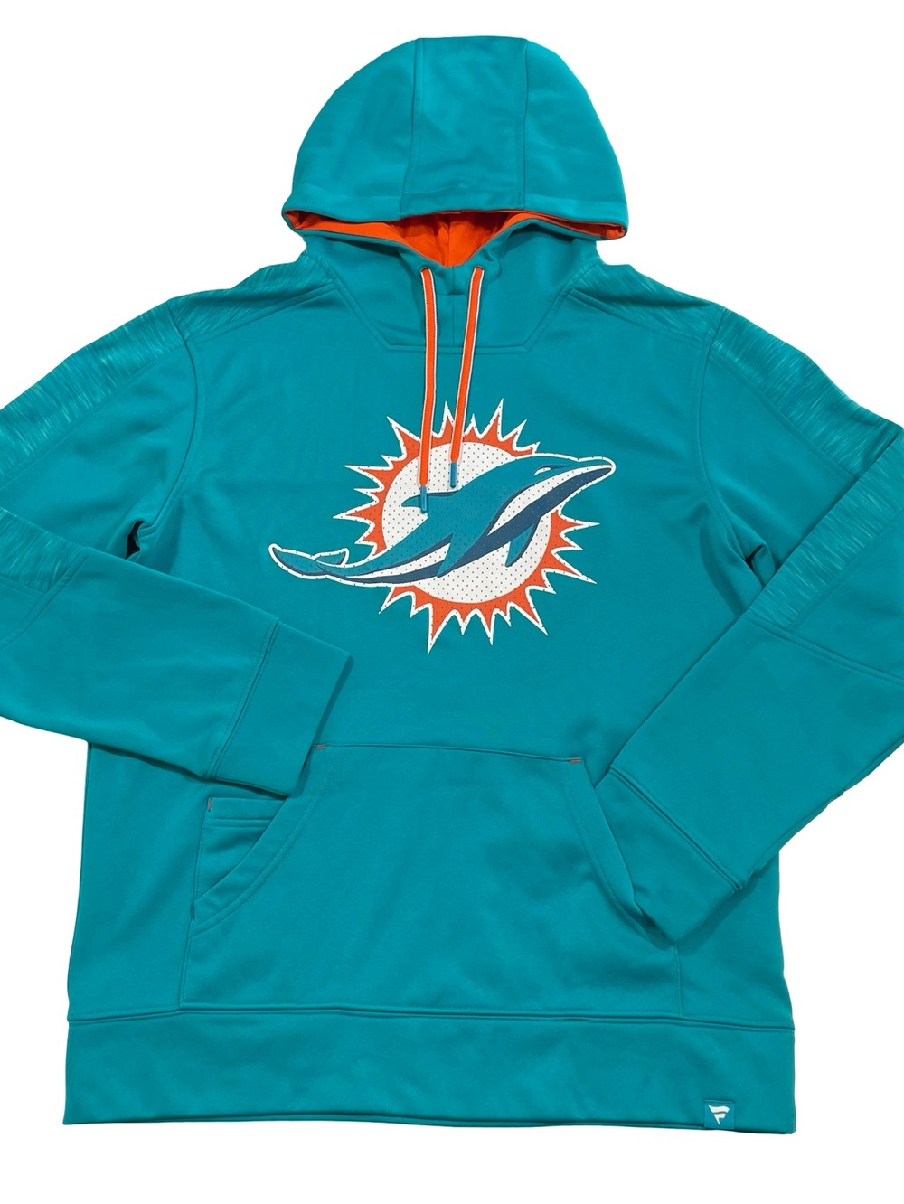 Fanatics NFL Miami Dolphins Size M Aqua Polyester Hoodie Pullover (Retail $70)